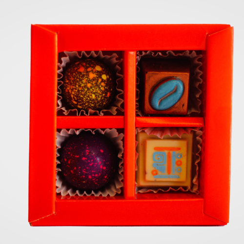 Caja bombones elaborados x 4 unidades (surtidos)