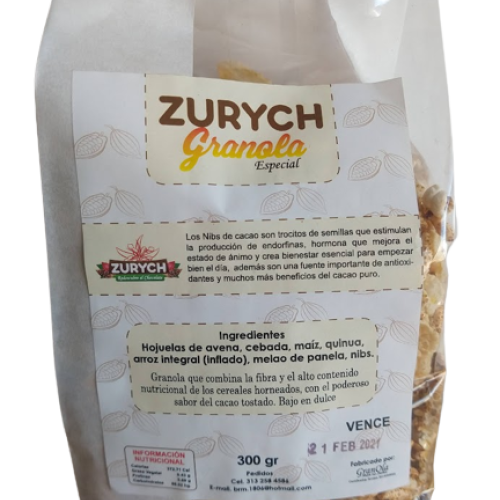 Granolas panela o yacón 300 Gramos 